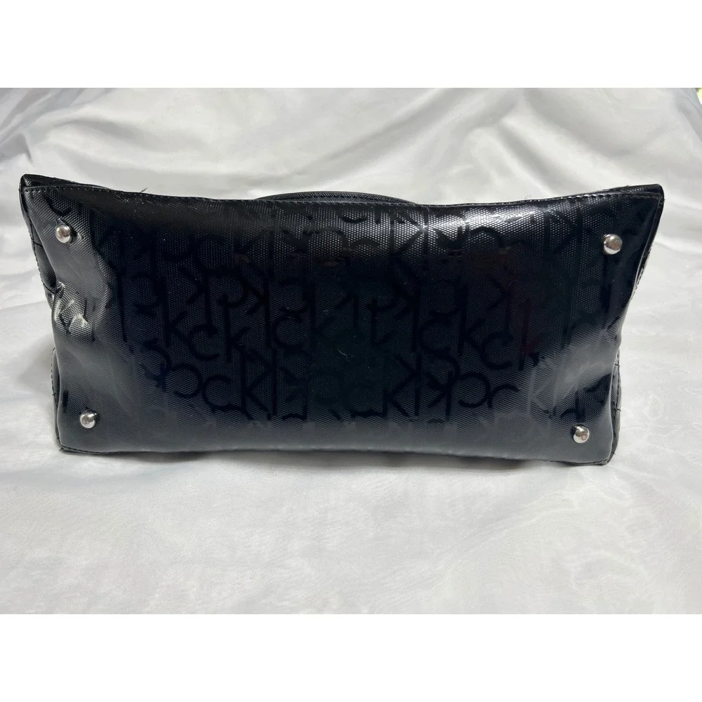 Calvin Klein‎ Black Quilted Satchel Top Handle Handbag Designer Purse